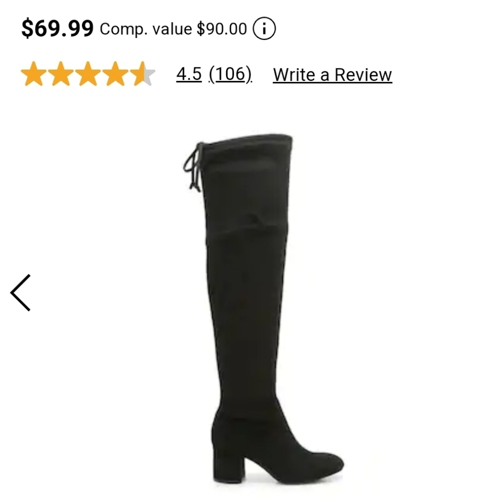 Black Chinese Laundry Knee-High Boots - Picture 3 of 3